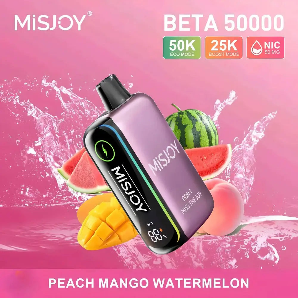 Misjoy Beta 50000 Puffs Disposable Vape - Peach Mango Watermelon - Disposable Vape - Vapes Uae