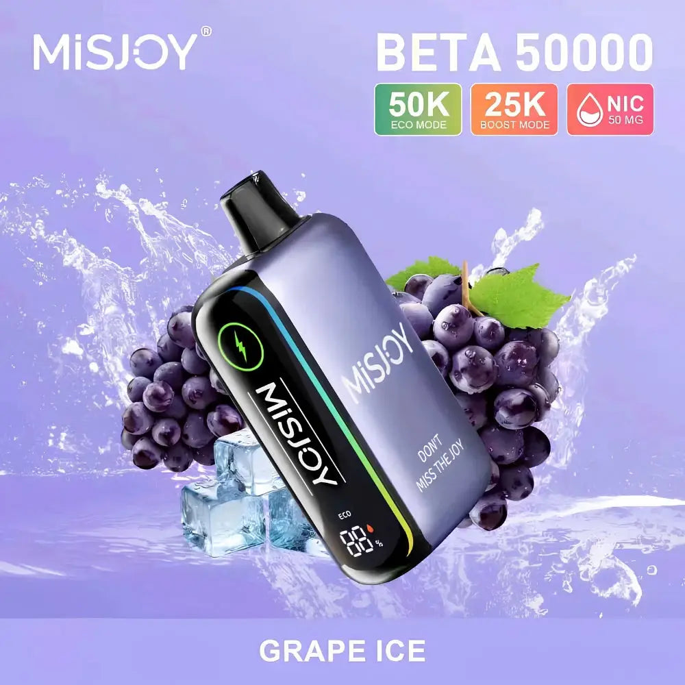 Misjoy Beta 50000 Puffs Disposable Vape - Grape Ice - Disposable Vape - Vapes Uae