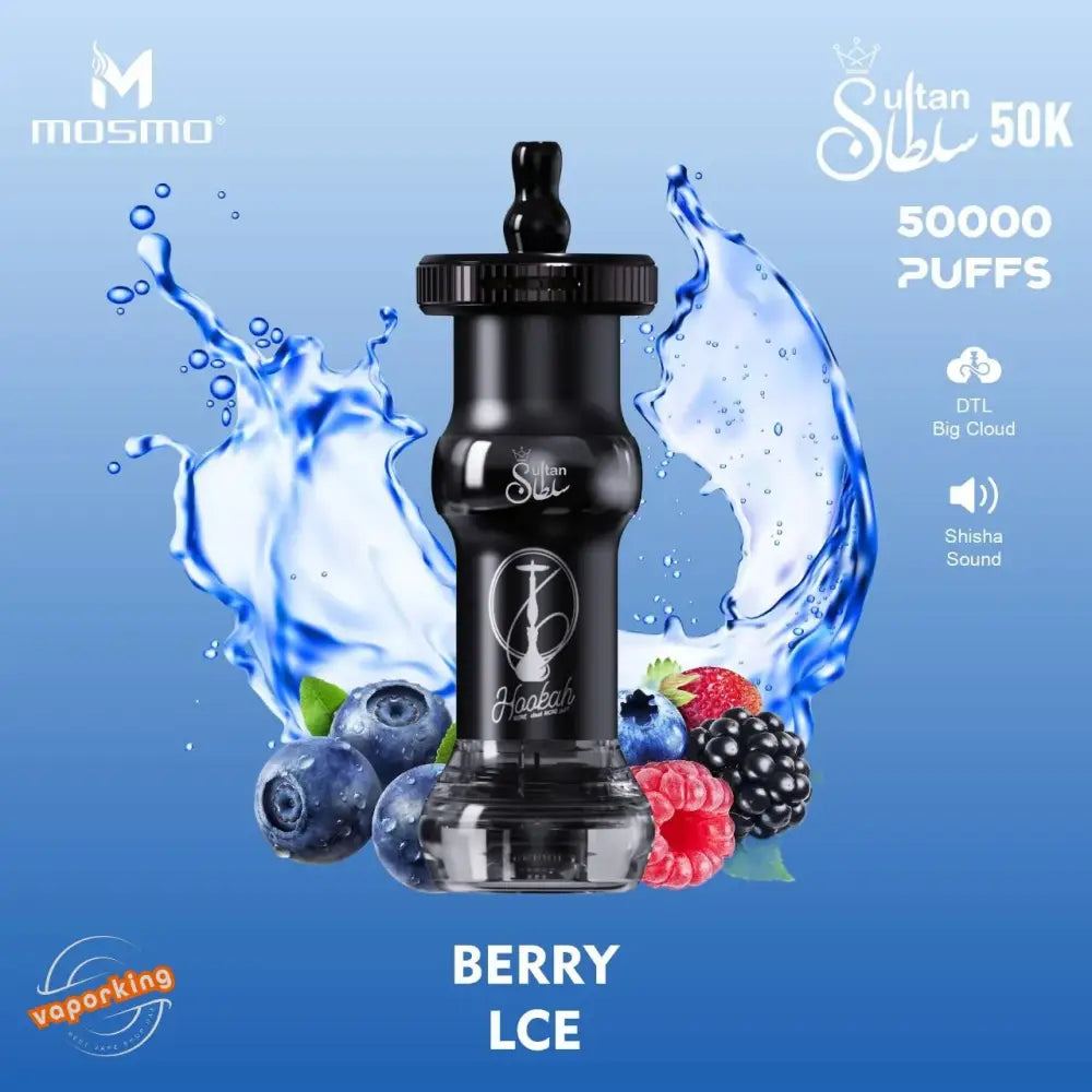 Mosmo Sultan 50000 Puffs Disposable Vape - Berry Ice - Disposable Vape - Vapes Uae