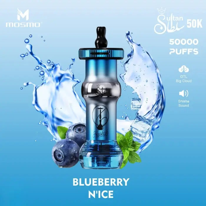 Mosmo Sultan 50000 Puffs Disposable Vape - Blueberry N’ice - Disposable Vape - Vapes Uae