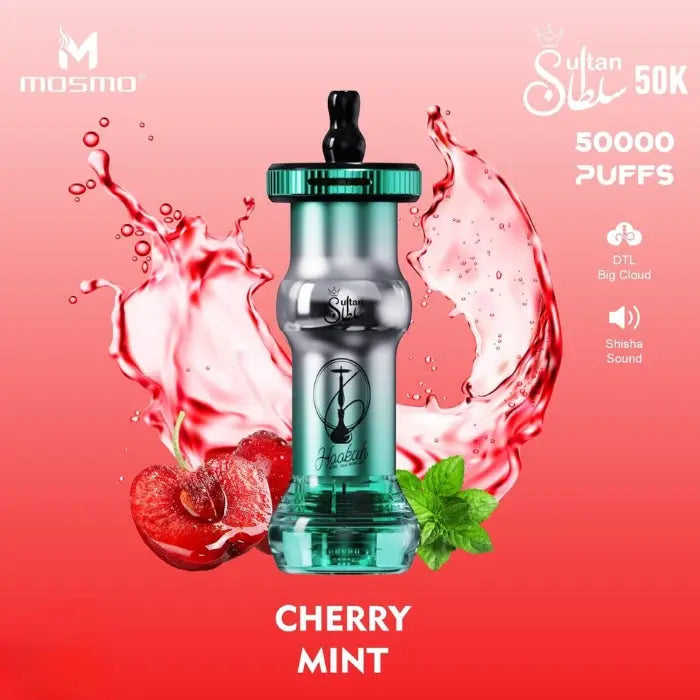 Mosmo Sultan 50000 Puffs Disposable Vape - Cherry Mint - Disposable Vape - Vapes Uae