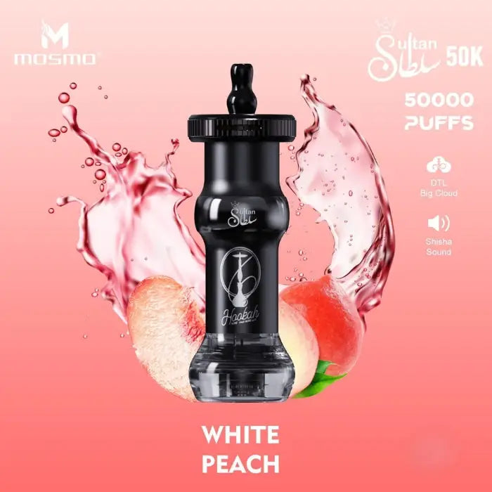 Mosmo Sultan 50000 Puffs Disposable Vape - White Peach - Disposable Vape - Vapes Uae