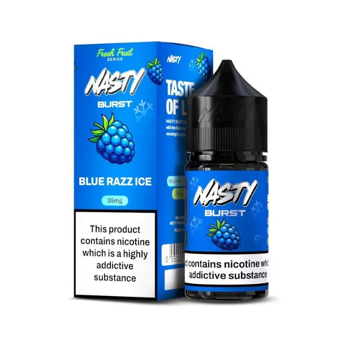 Nasty Burst Salt Nicotine E-liquid - Blue Razz Ice / 20mg - E-liquid - Vapes Uae