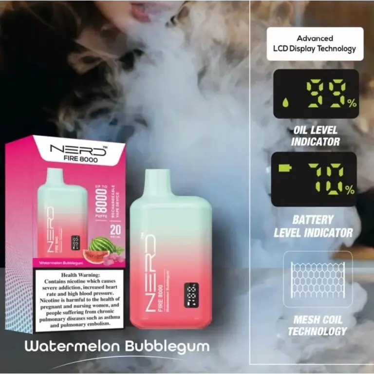 Nerd Fire 8000 Puffs Disposable Vape - Disposable Vape - Vapes Uae