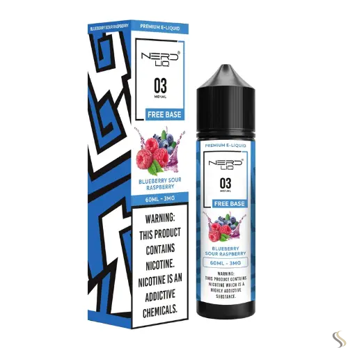 Nerd Liq E-liquid Vape Juice 60ml - Blueberry Sour Raspberry - E-liquid - Vapes Uae