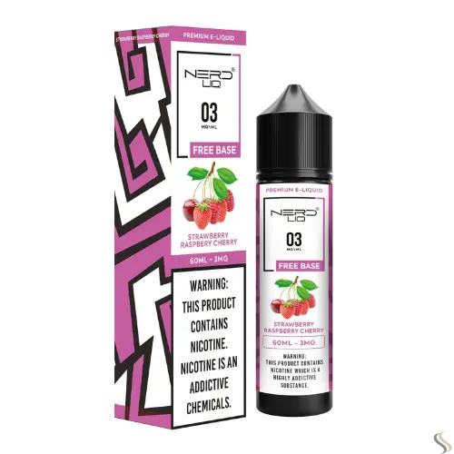 Nerd Liq E-liquid Vape Juice 60ml - Strawberry Raspberry Cherry - E-liquid - Vapes Uae
