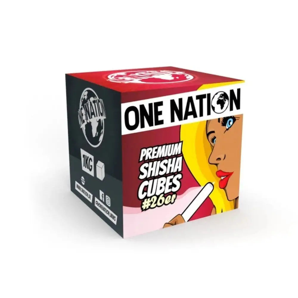One Nation Premium Cube Charcoal - 1kg - 72pcs - Smoking Accessories - Vapes Uae