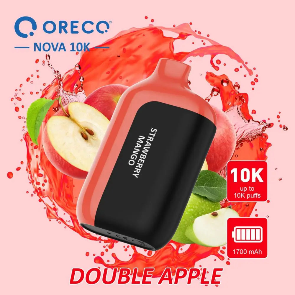 Oreco Nova 10000 Puffs Disposable Vape - Double Apple - Disposable Vape - Vapes Uae