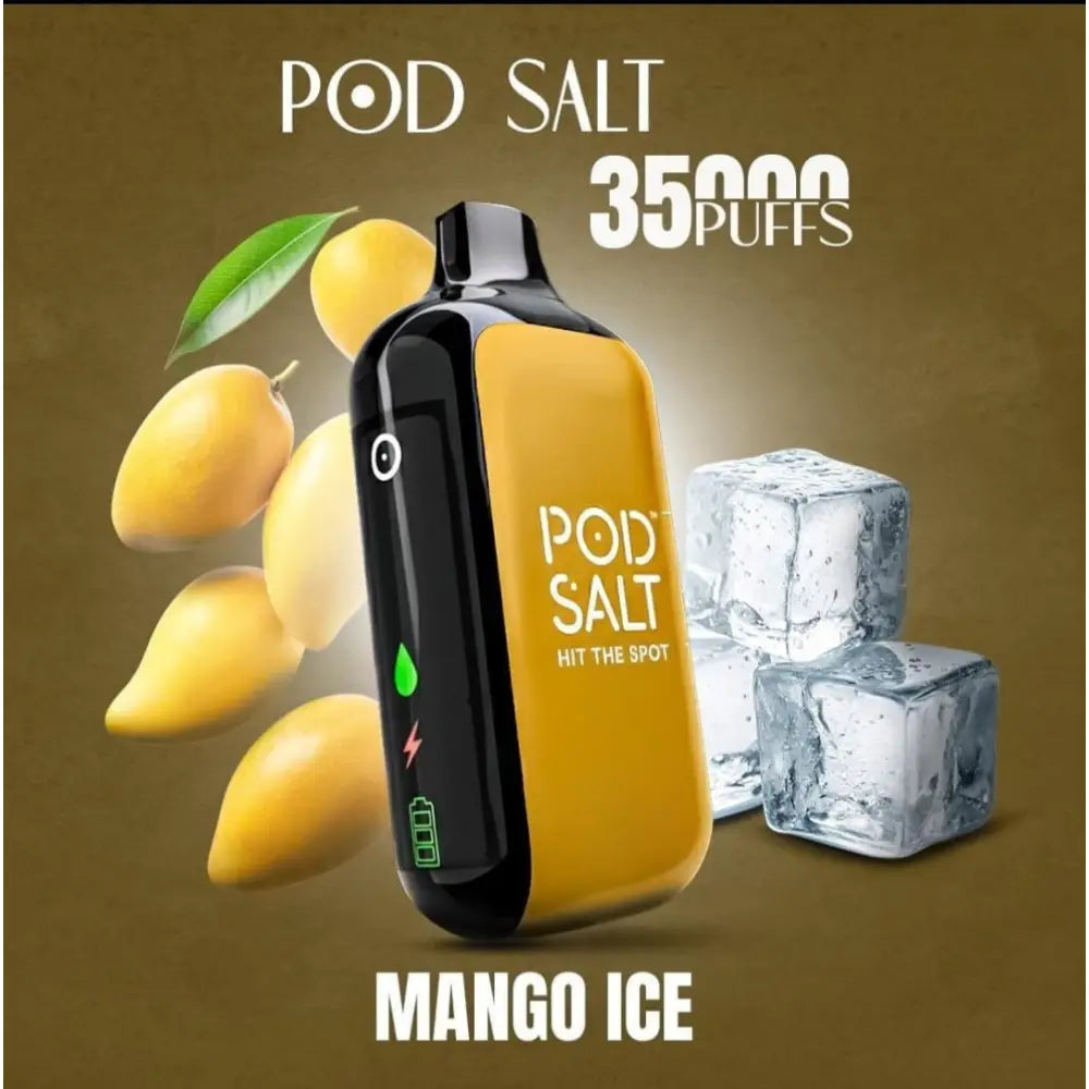 Pod Salt 35000 Puffs Disposable Vape - Mango Ice - Disposable Vape - Vapes Uae