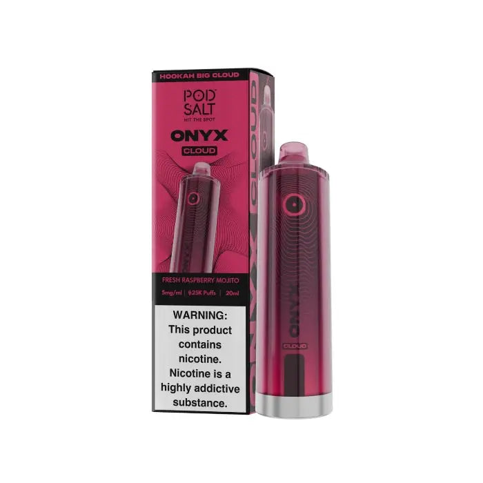 Pod Salt Onyx Cloud 25000 Puffs Disposable Vape - Fresh Raspberry Mojito - Disposable Vape - Vapes Uae