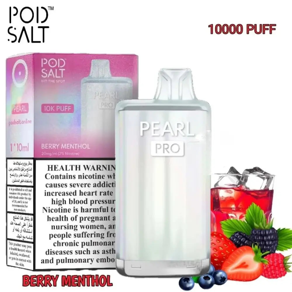 Pod Salt Pearl Pro 10000 Puffs Disposable Vape - Berry Menthol - Disposable Vape - Vapes Uae