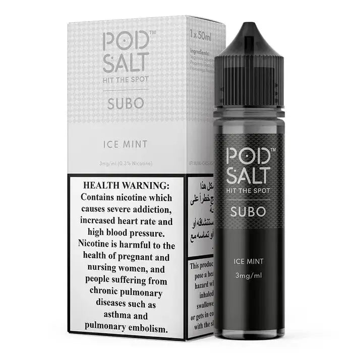 Pod Salt Subo 3mg/ml-50ml Vape Juice - Ice Mint - E-liquid - Vapes Uae