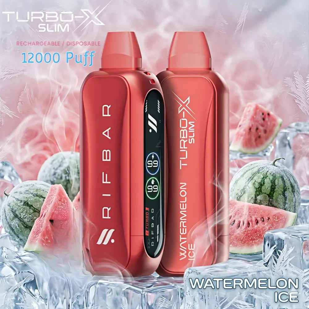 Rifbar Turbo x Slim 12000 Puffs Disposable Vape - Watermelon Ice - Disposable Vape - Vapes Uae