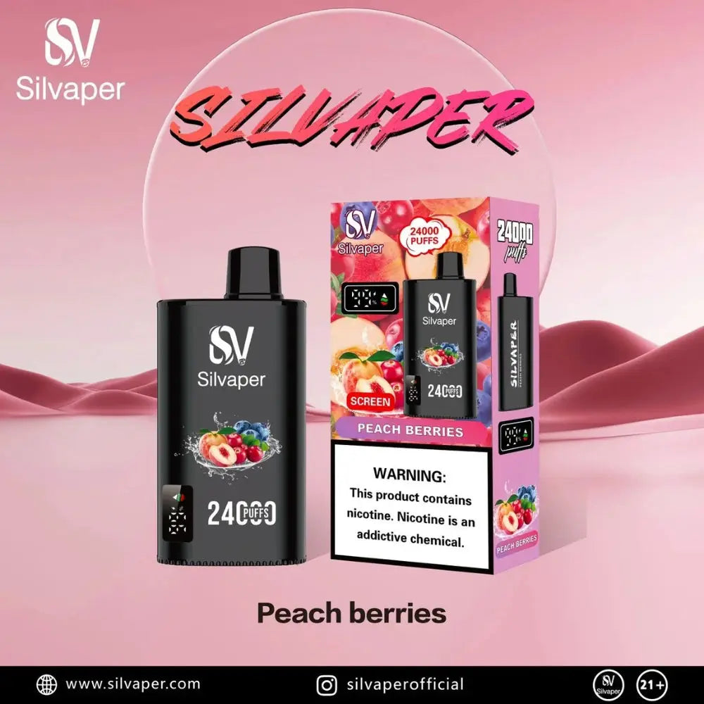 Silvaper 24000 Puffs Disposable Vape - Peach Berries - Disposable Vape - Vapes Uae
