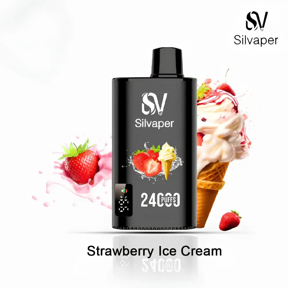 Silvaper 24000 Puffs Disposable Vape - Strawberry Ice Cream - Disposable Vape - Vapes Uae