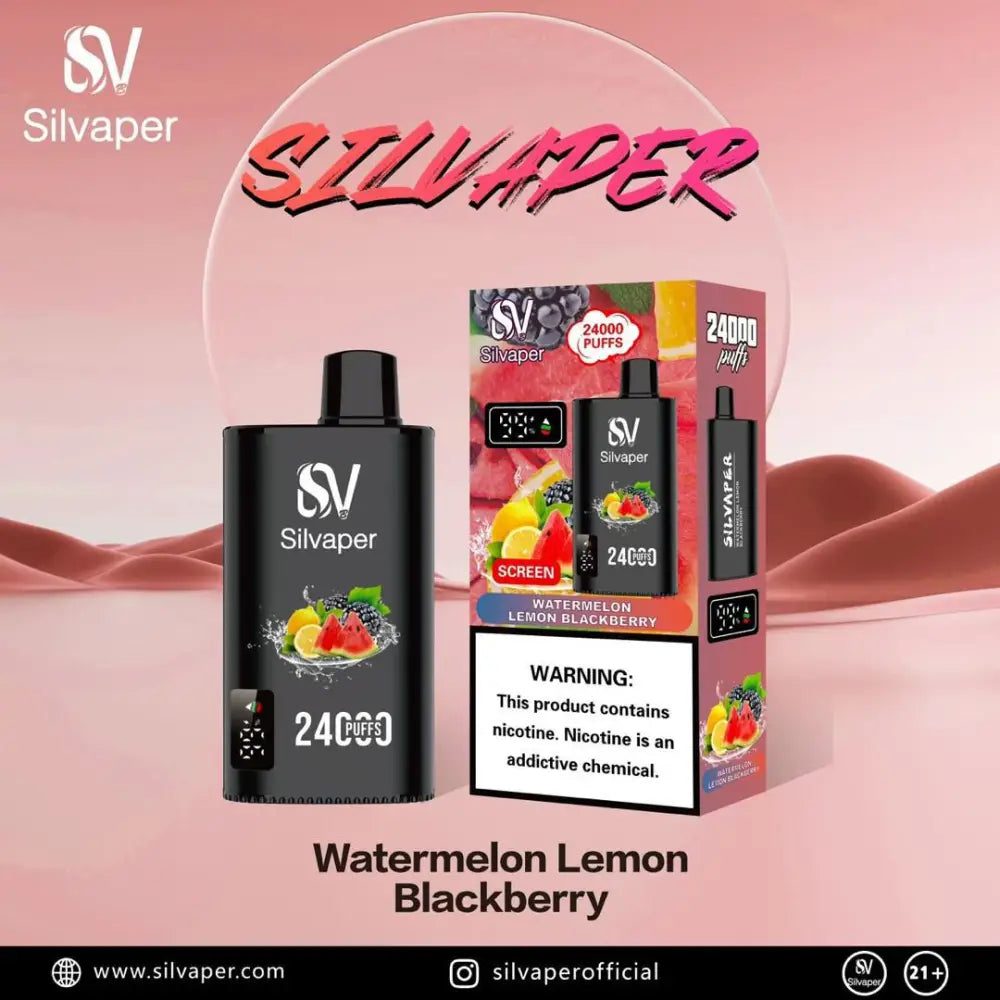 Silvaper 24000 Puffs Disposable Vape - Watermelon Lemon Blackberry - Disposable Vape - Vapes Uae