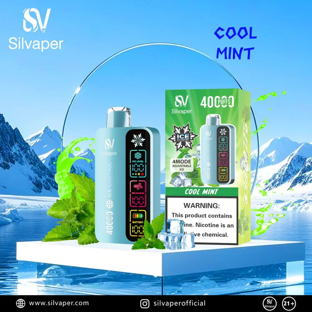 Silvaper 40000 Puffs Disposable Vape - Cool Mint - Disposable Vape - Vapes Uae