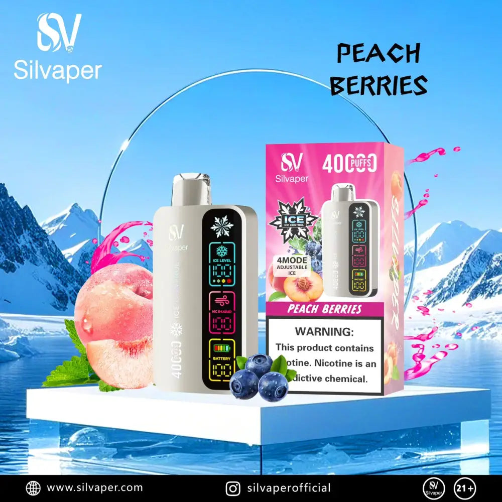 Silvaper 40000 Puffs Disposable Vape - Peach Berries - Disposable Vape - Vapes Uae