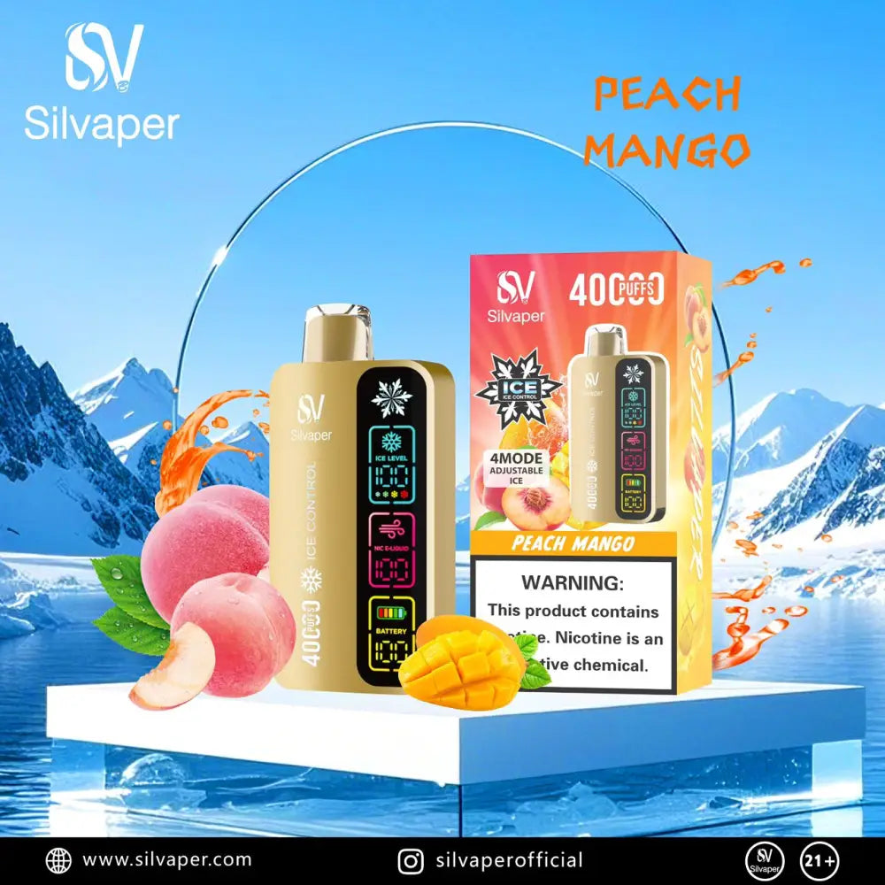 Silvaper 40000 Puffs Disposable Vape - Peach Mango - Disposable Vape - Vapes Uae