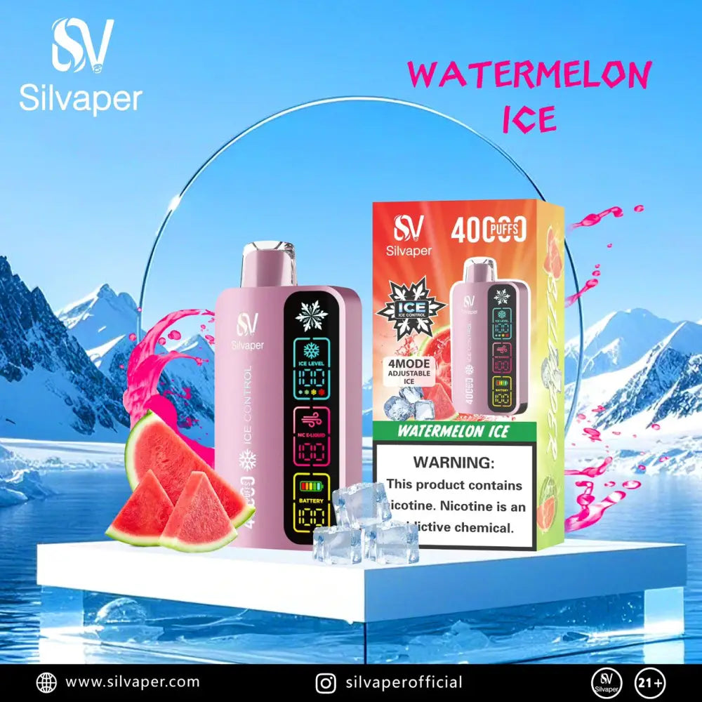 Silvaper 40000 Puffs Disposable Vape - Watermelon Ice - Disposable Vape - Vapes Uae