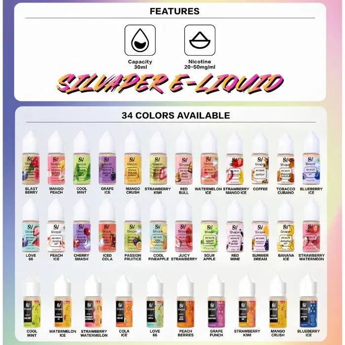 Silvaper Salt Nicotine 30ml E-liquid - Blast Berry - E-liquid - Vapes Uae