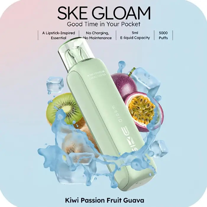 Ske Gloam 5000 Puffs Disposable Vape - Kiwi Passionfruit Guava - Disposable Vape - Vapes Uae