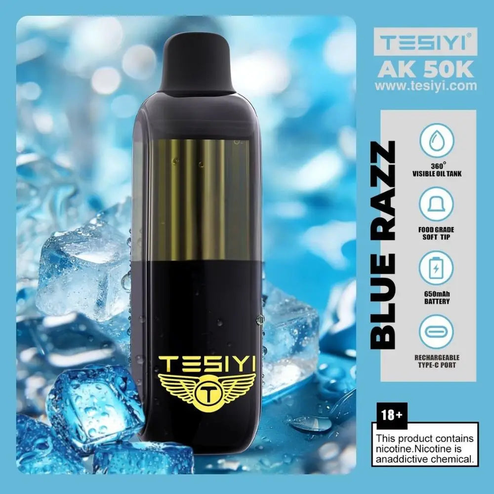 Tesiyi Ak 50000 Puffs Disposable Vape - Blue Razz - Disposable Vape - Vapes Uae
