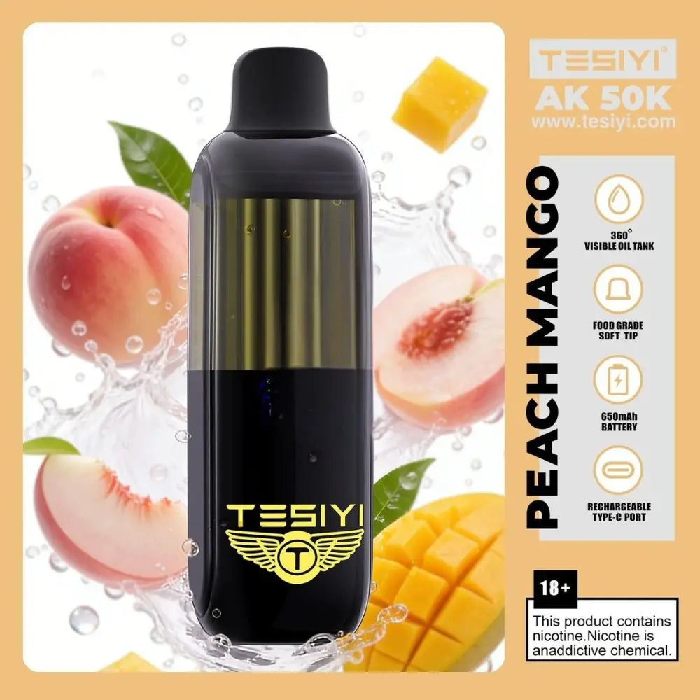 Tesiyi Ak 50000 Puffs Disposable Vape - Peach Mango - Disposable Vape - Vapes Uae