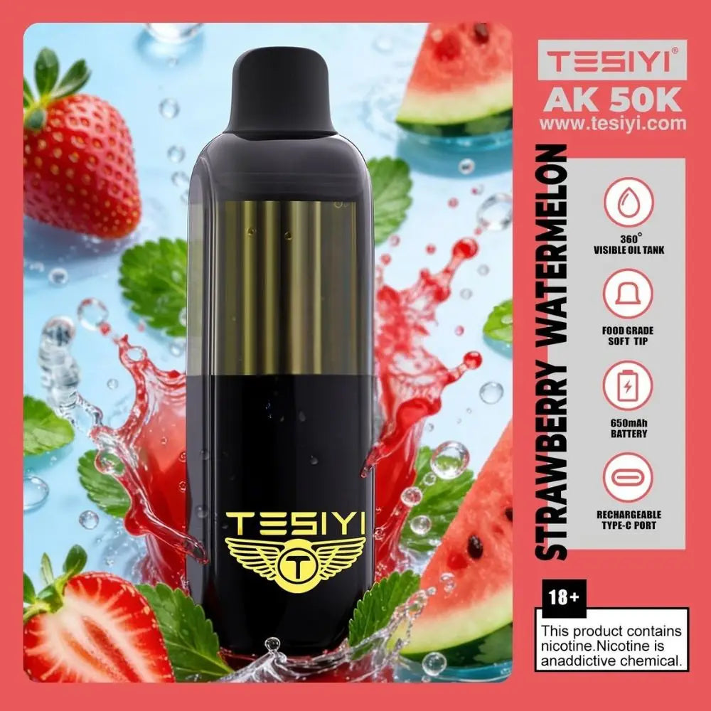 Tesiyi Ak 50000 Puffs Disposable Vape - Strawberry Watermelon - Disposable Vape - Vapes Uae