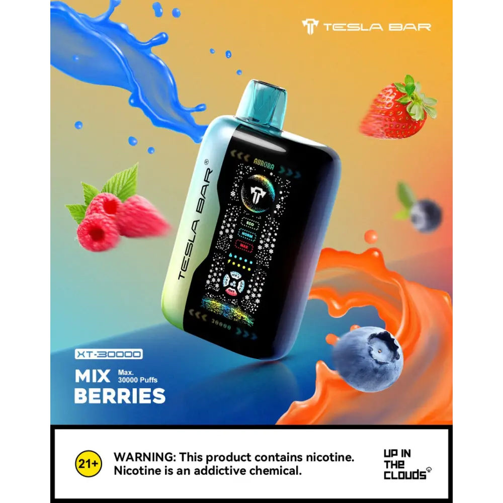 Tesla Bar Xt 30000 Puffs Disposable Vape - Mix Berries - Disposable Vape - Vapes Uae