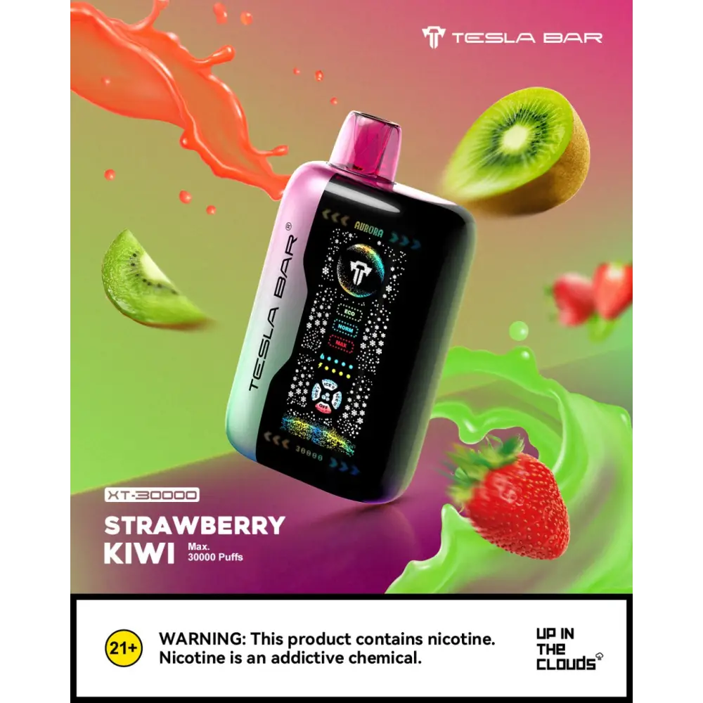 Tesla Bar Xt 30000 Puffs Disposable Vape - Strawberry Kiwi - Disposable Vape - Vapes Uae