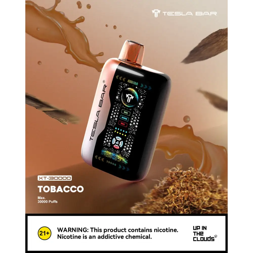 Tesla Bar Xt 30000 Puffs Disposable Vape - Tobacco - Disposable Vape - Vapes Uae