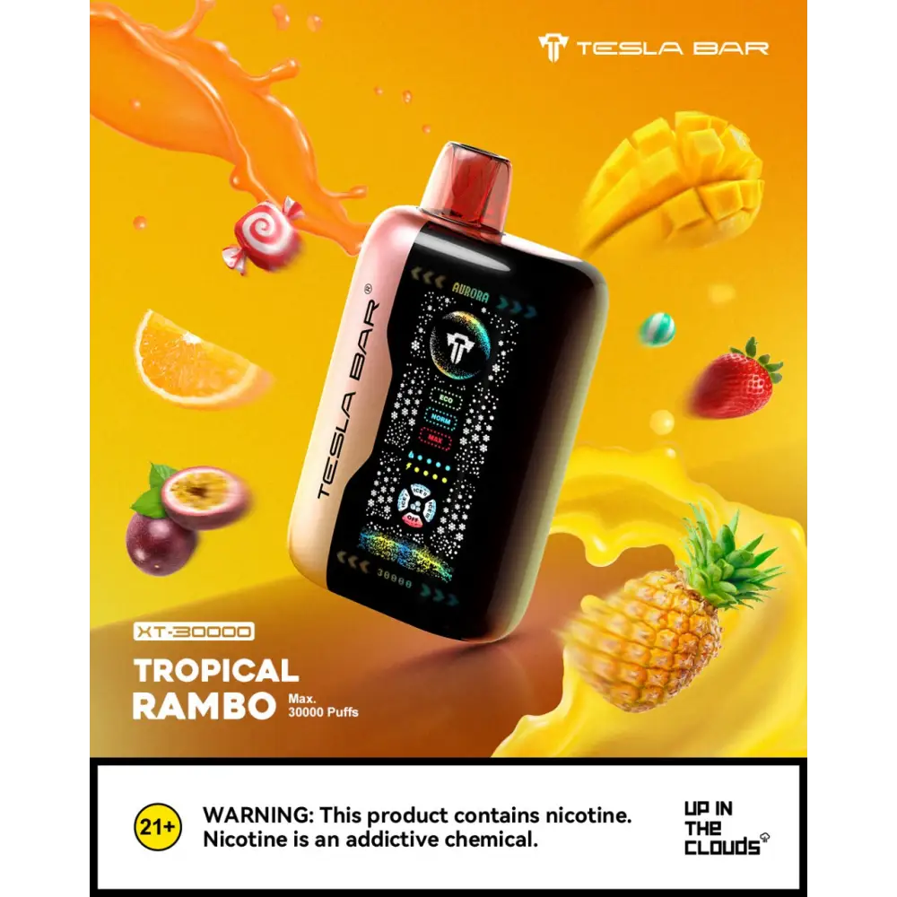 Tesla Bar Xt 30000 Puffs Disposable Vape - Tropical Rambo - Disposable Vape - Vapes Uae