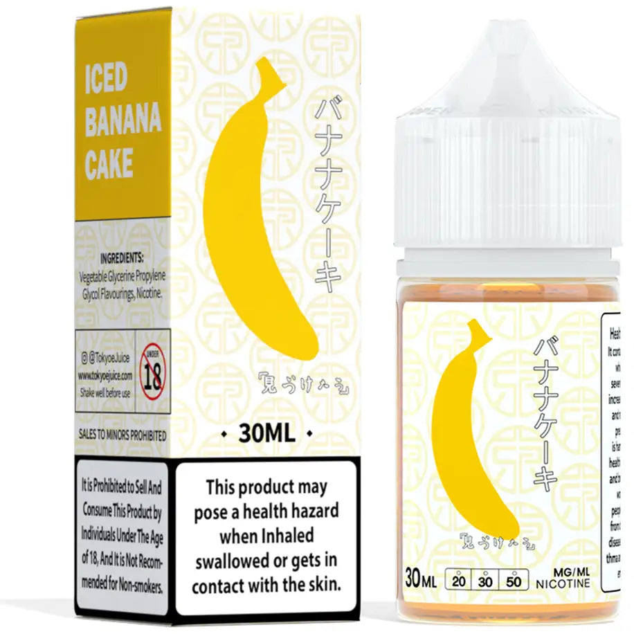 Tokyo Classic Series 30ml Eliquid - Iced Banana Cake / 50mg (5% ) - E-liquid - Vapes Uae