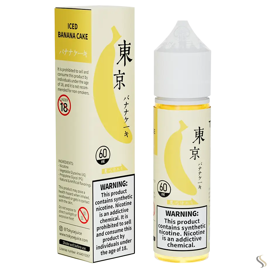 Tokyo Classic Series 60ml Vape Juice - Iced Banana Cake / 50mg (5% ) - E-liquid - Vapes Uae