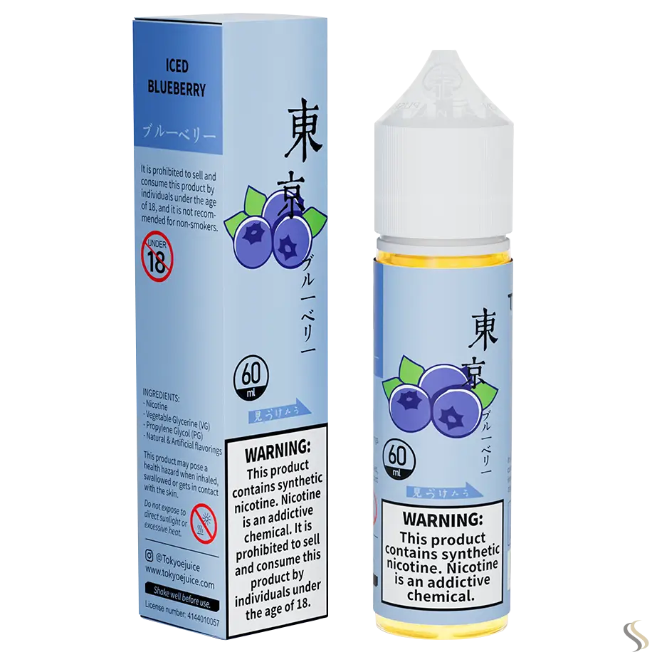 Tokyo Classic Series 60ml Vape Juice - Iced Blueberry / 50mg (5% ) - E-liquid - Vapes Uae