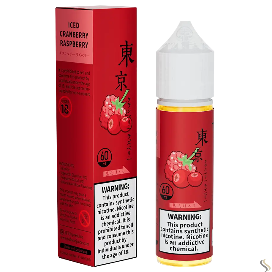Tokyo Classic Series 60ml Vape Juice - Iced Cranberry Raspberry / 50mg (5% ) - E-liquid - Vapes Uae