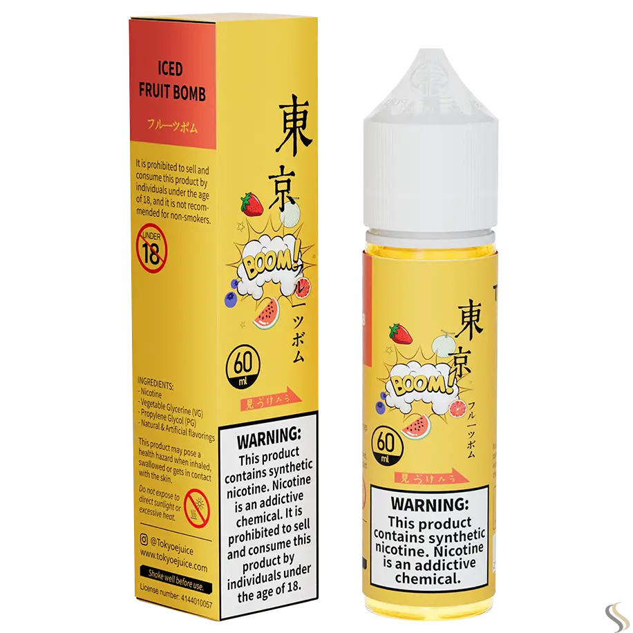 Tokyo Classic Series 60ml Vape Juice - Iced Fruit Bomb / 50mg (5% ) - E-liquid - Vapes Uae
