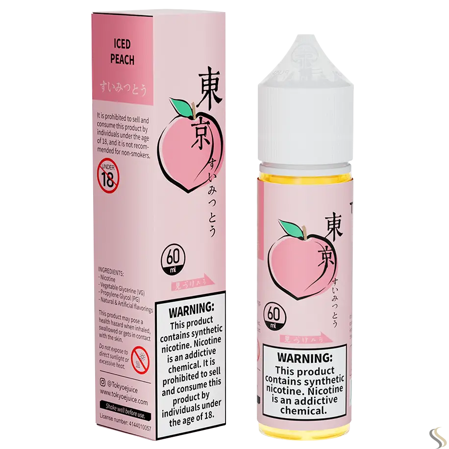Tokyo Classic Series 60ml Vape Juice - Iced Peach / 50mg (5% ) - E-liquid - Vapes Uae
