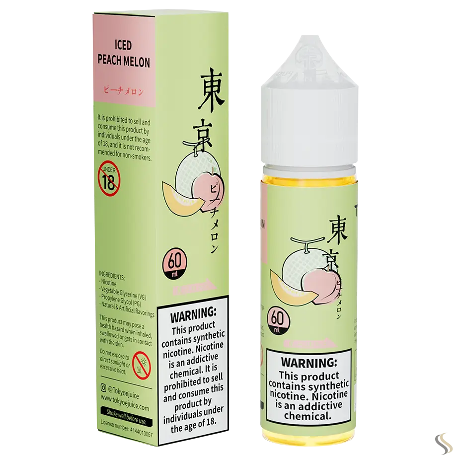 Tokyo Classic Series 60ml Vape Juice - Iced Peach Melon / 50mg (5% ) - E-liquid - Vapes Uae