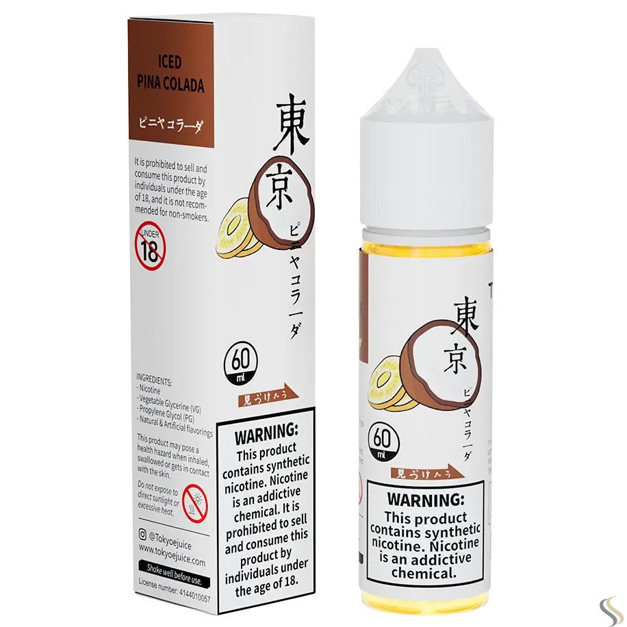 Tokyo Classic Series 60ml Vape Juice - Iced Pina Colada / 50mg (5% ) - E-liquid - Vapes Uae