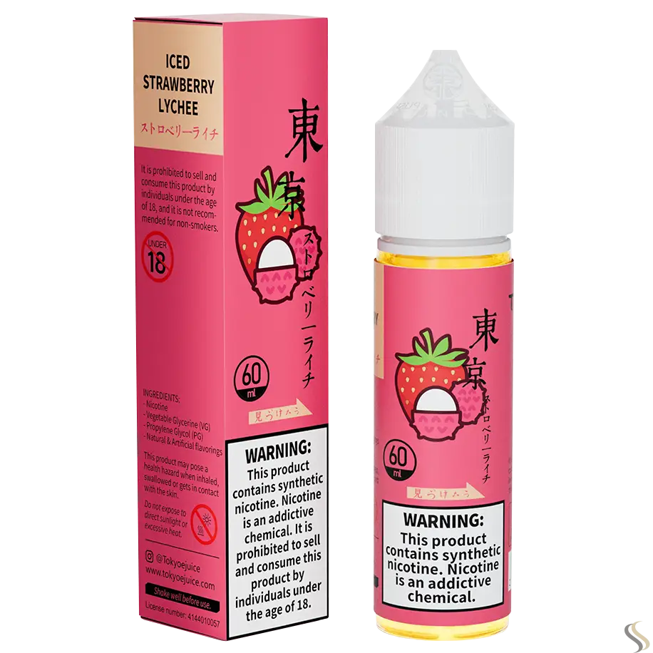 Tokyo Classic Series 60ml Vape Juice - Iced Strawberry Lychee / 50mg (5% ) - E-liquid - Vapes Uae