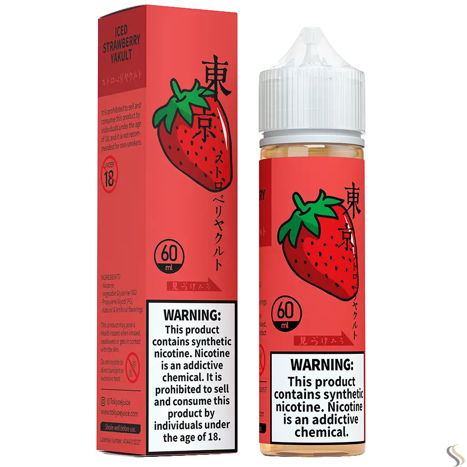 Tokyo Classic Series 60ml Vape Juice - Iced Strawberry Yakult / 50mg (5% ) - E-liquid - Vapes Uae