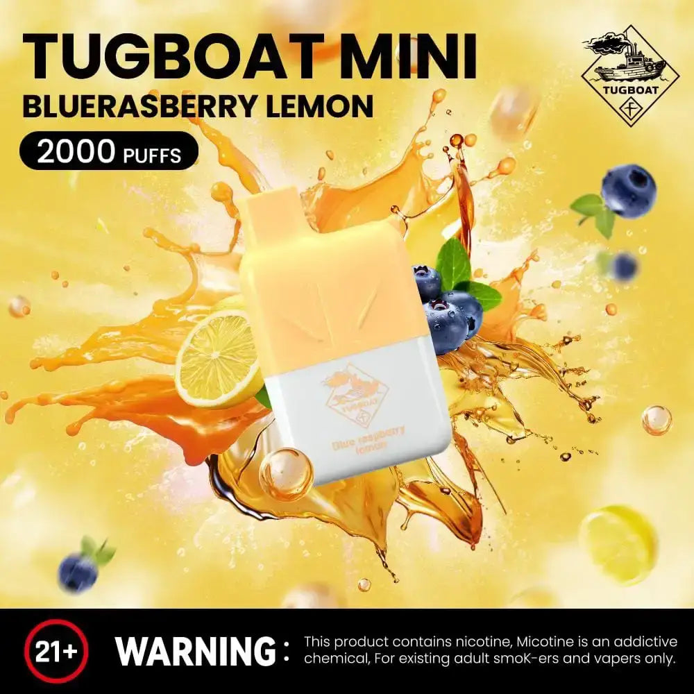 Tugboat Mini 2000 Puffs Disposable Vape - Bluerasberry Lemon - Disposable Vape - Vapes Uae