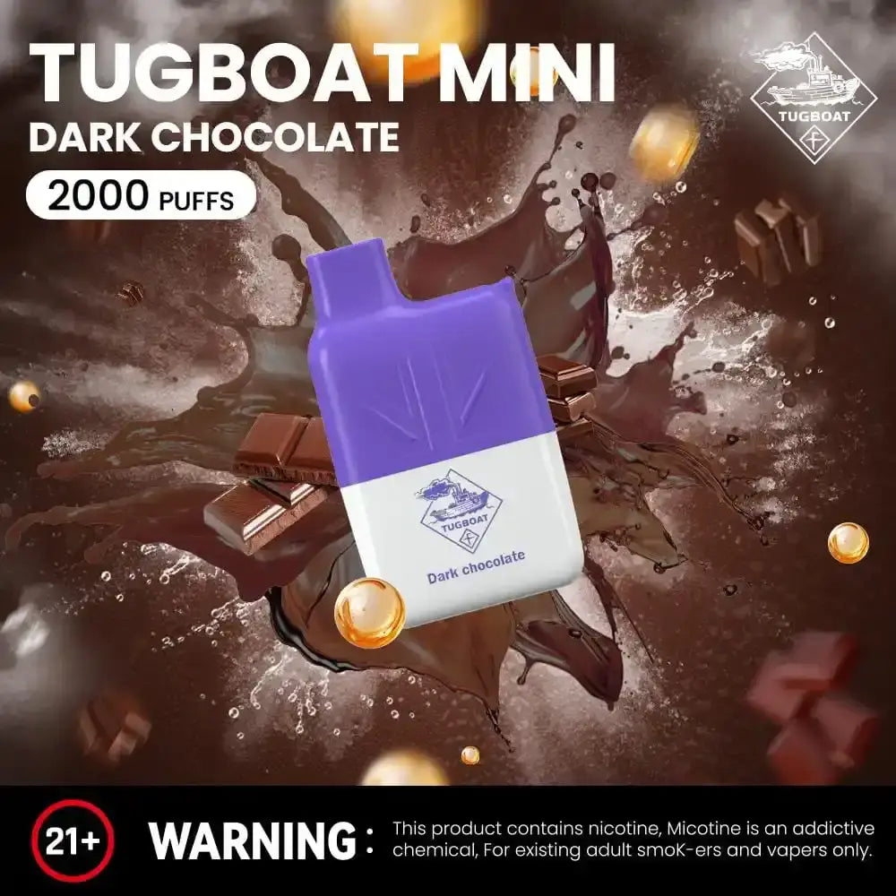 Tugboat Mini 2000 Puffs Disposable Vape - Dark Chocolate - Disposable Vape - Vapes Uae