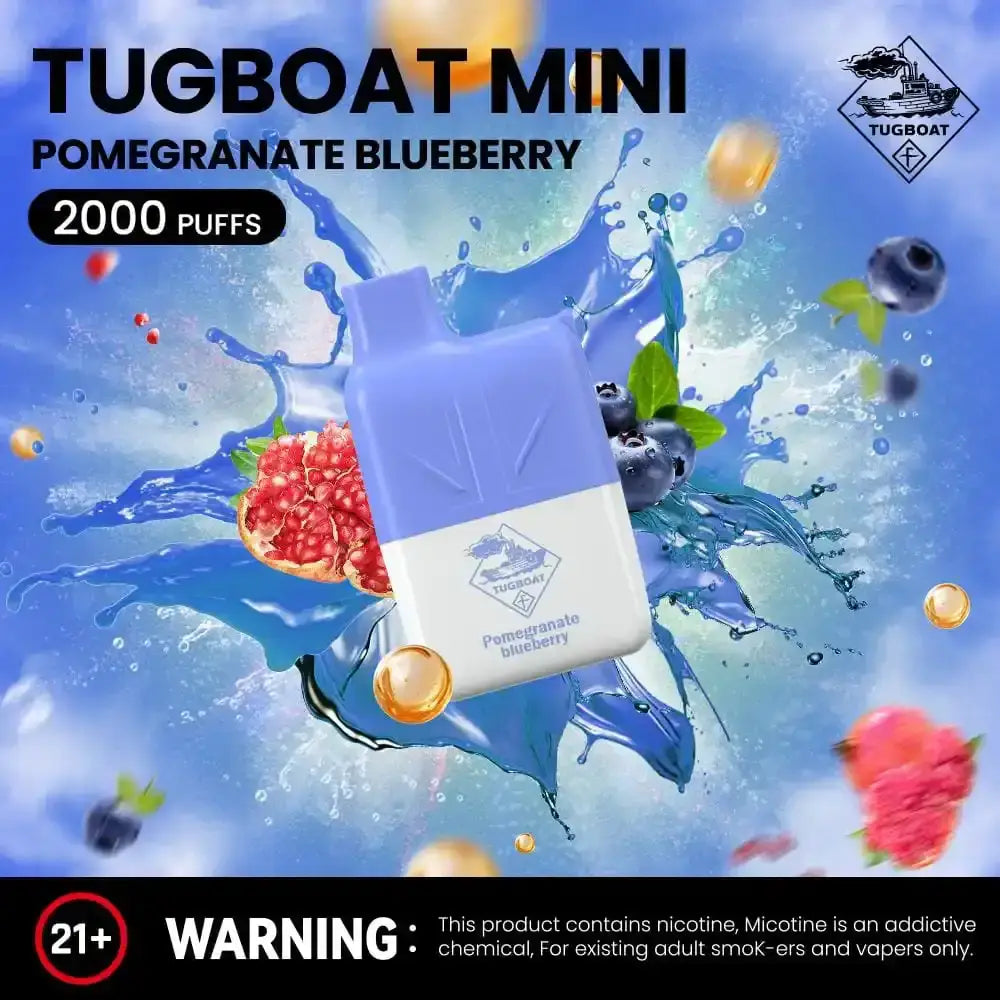 Tugboat Mini 2000 Puffs Disposable Vape - Pomegranate Blueberry - Disposable Vape - Vapes Uae