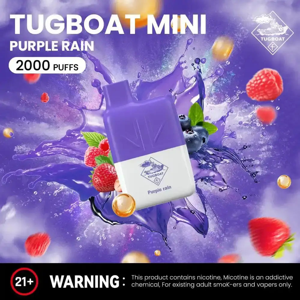 Tugboat Mini 2000 Puffs Disposable Vape - Purple Rain - Disposable Vape - Vapes Uae
