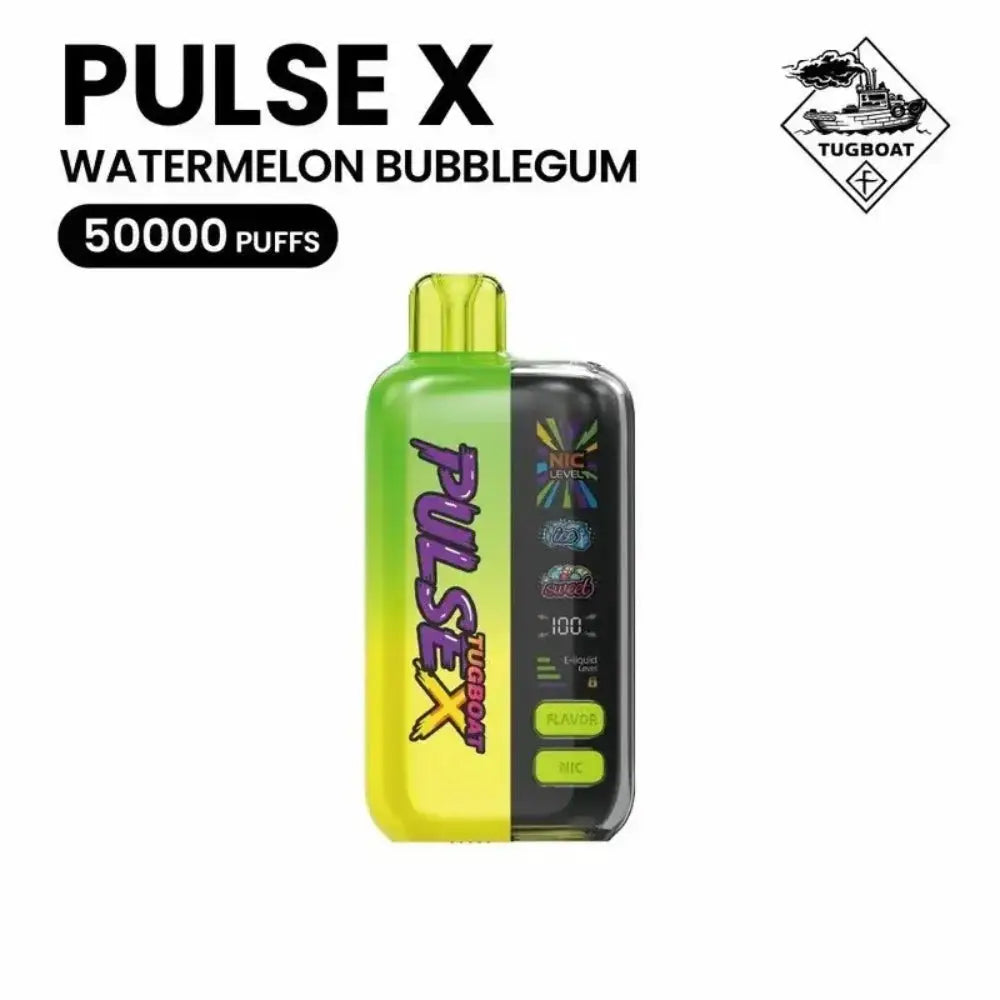 Tugboat Pulse x 50000 Puffs Disposable Vape - Watermelom Bubblegum - Disposable Vape - Vapes Uae