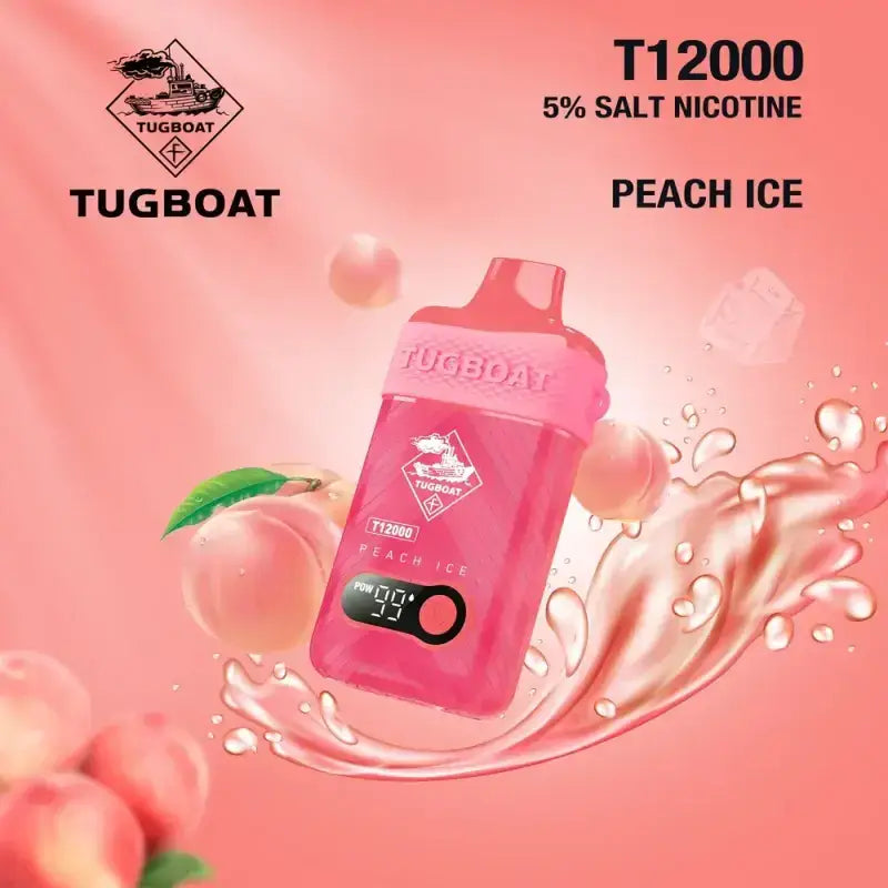 Tugboat T12ooo Puffs Disposable Vape - Peach Ice - Disposable Vapes - Vapes Uae