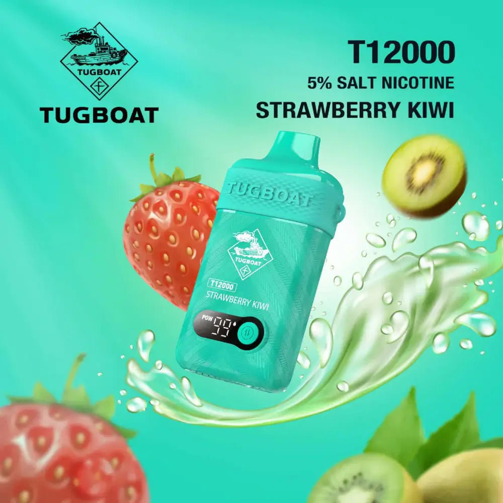 Tugboat T12ooo Puffs Disposable Vape - Strawberry Kiwi - Disposable Vapes - Vapes Uae